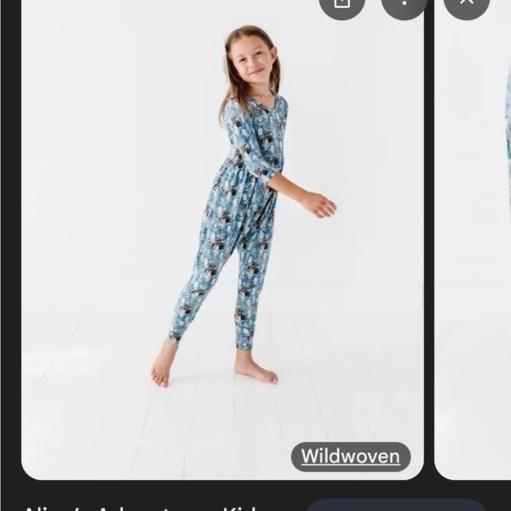 Wildwoven TENCEL Modal Bedding Set Alice’s Adventures Kids’ Twiggy Romper 5/6